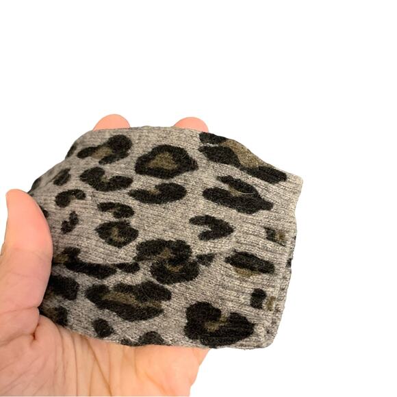 MNG Black Leopard Print Long Sleeve Bodycon Sweater Dress - Picture 3 of 8